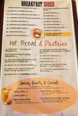 Plantation Pancake House's Menu