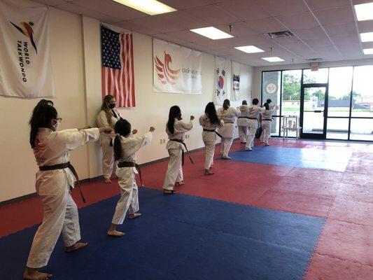 Poomsae Practice at Choong Sung Taekwondo