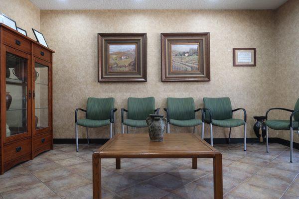 Our welcoming reception area is designed to put you at ease as soon as you walk through the door