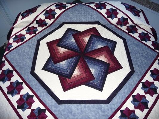 Amish Quilt pattern called the Spinning Star, or, an Amish Spin Star.  Amazing colors!