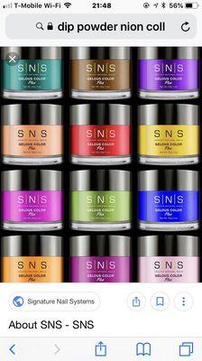 Dip powder color sns 35$