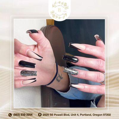 Elevate your style with elegant nail designs crafted to perfection!  
 Reserve your appointment today and let's make your nails shine