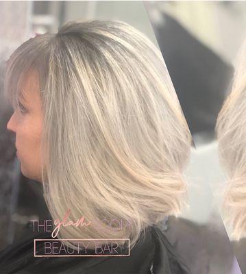 Platinum bob shadow root