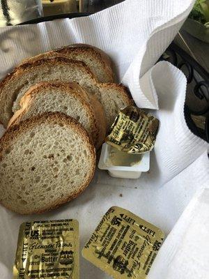 I have bread that was served with a used open butter inside of the basket!