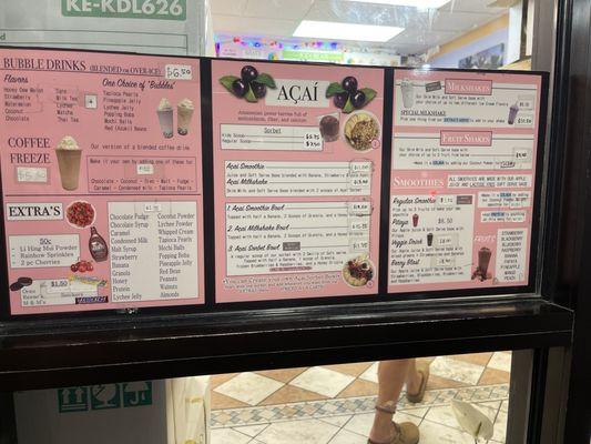 While you wait in line they have a menu up in their window for you to view so once you're inside you're ready to order