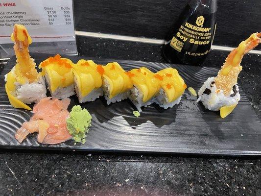 Golden Phoenix Roll -So tasty! No sauce needed!