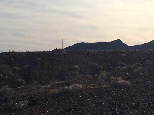 We were lost and I climbed the hill south of the wash and finally found a marker pole.