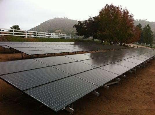 A 25kW ground mounted solar array in El Cajon, CA.