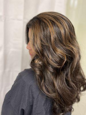 Caramel- Butterscotch highlights