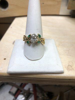 Finally this hand made ring has been completed and put it on a beautiful finger to commit the true love.