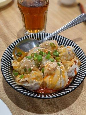 Spicy Wonton in a sesame paste sauce