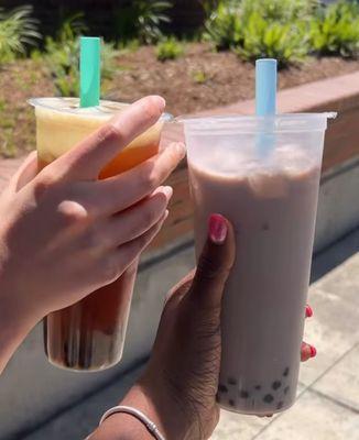 Taro Milk Tea and Passion Fruit Black Tea