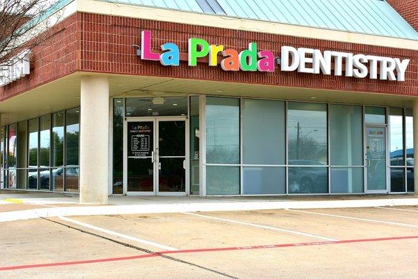 Front view of Garland dentist La Prada Family Dentistry