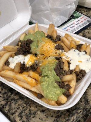 1/2 order of Carne Asada Fries!! I can't imagine how big a full order is!  Drive thru was quick and simple!  I would recommend!