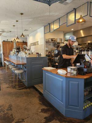 Counter seating inside