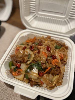 Pad kee mao with chicken