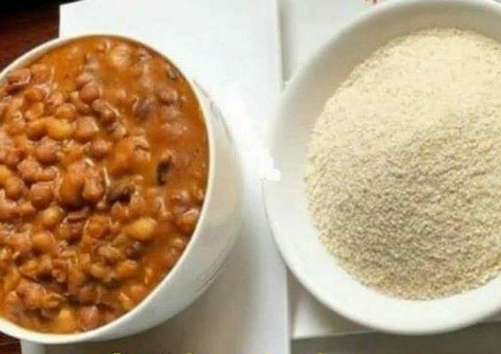 Brown Beans & Garri