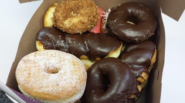 $7.50 for an assorted dozen (+3 free cake donuts)