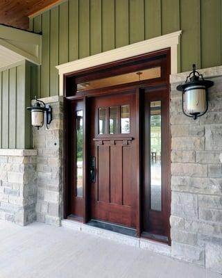 25+ different styles mahogany craftsman door styles.  Stain and install services available.  Custom orders also.  Hard to find 7 ft or 84".