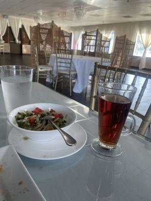 Afghan Afghani Salad (Salata) and Chai(Black Tea)