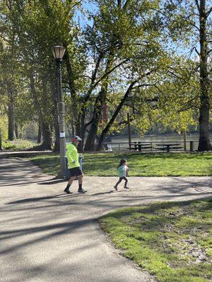 Running in the park