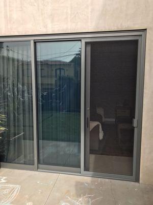 Heavy duty sliding screen door with custom colored powder coat in Manhattan Beach, Ca