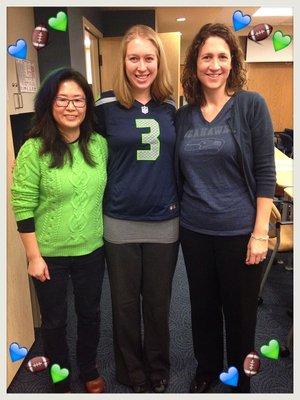 Dr. Sim, Terra, and Dr. Blakeney showing their team spirit