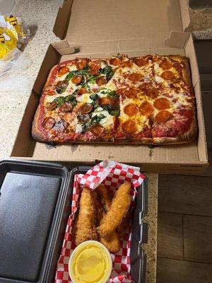 Chicken Tenders and Pizza