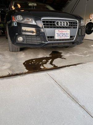 oil leaked on my garage floor