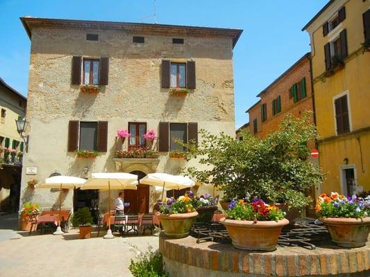 Pienza, a small town in the Tuscan countryside. (Traditions of Tuscany tour)