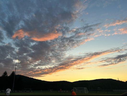 Sunset at the Soccer field