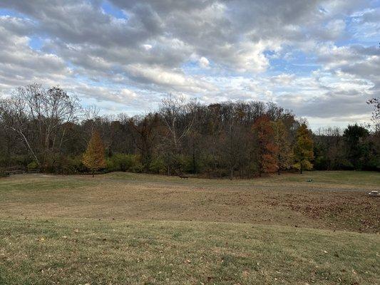 View from playground looking field.