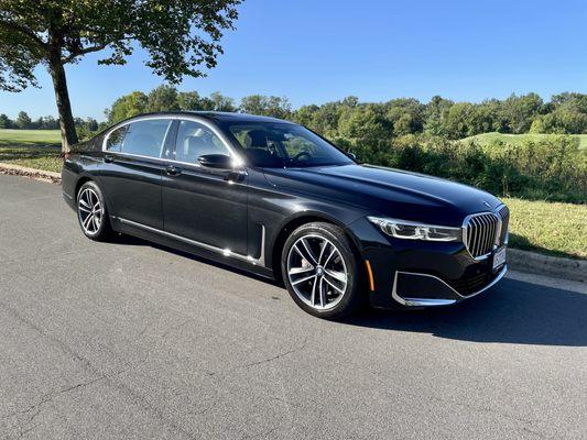 2022 BMW 7 Series luxury sedan. with the massage seats and panoramic roof.