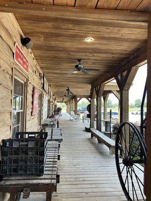 Front porch of general store attached to buffet