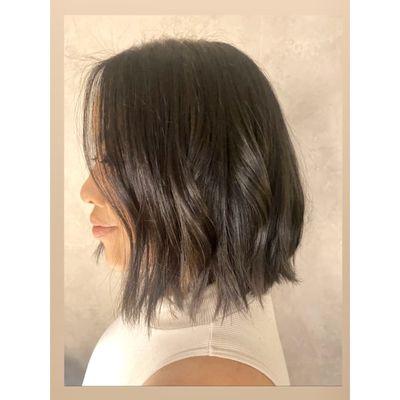 Women's haircut at l'espoir by Taeko Inoue.