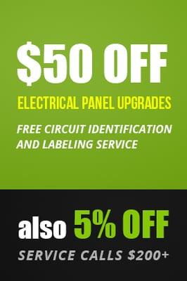 Electrical Panel Upgrades $50 OFF