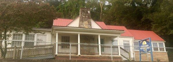 This is the view of the clinic building from the street on E Tennessee Ave.