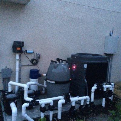 Pool pump, filter replacement, heater installations, salt water systems, automation