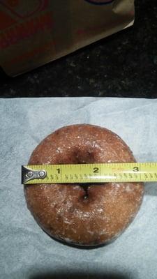 They told me it's a "diet" donut since it's only 3"!