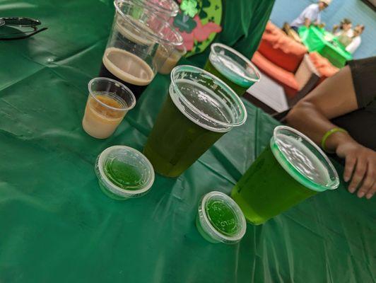 Jello Shots, Mini Irish Car Bombs, Green Beer. Win.