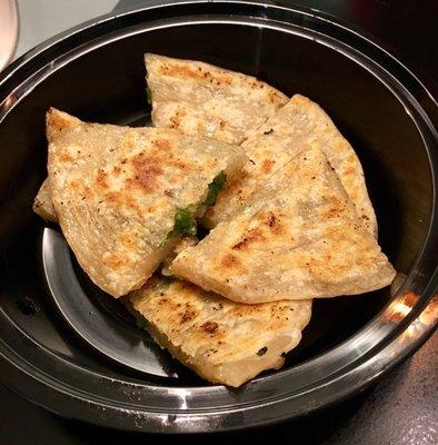 Homemade scallion pancake