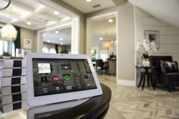 Control4 home automation touchscreen provided by Audio Envision, Mesa's expert home audio and home theater installers.