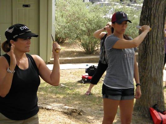 Personal defense with edged weapons instruction @ NRA - Women On Target Clinic (WOT)