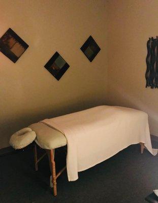 Massage therapy room