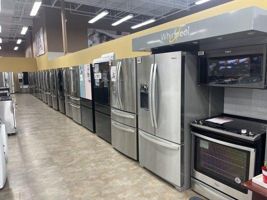 Refrigerator section of Hixon Electronic Express's appliance section