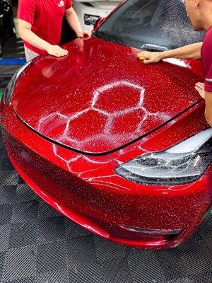 Clay bar treatment cleans your car's paint, removing impurities for a smoother surface and better shine before waxing or polishing. #claybar