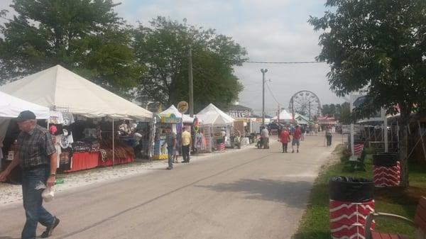 View down the main drag early Thursday morning...carnival at end