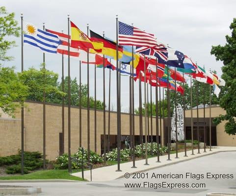 High-quality inground flagpoles from 6 feet to 200 feet