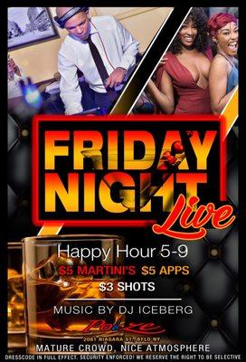 Friday Night Live With DJ IceBerg  Drink specials all night long