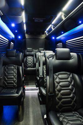 13 Passenger Executive Sprinter Van Interior